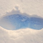 footprint in snow