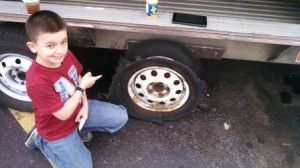 Trailer blowout in Joplin, Missouri