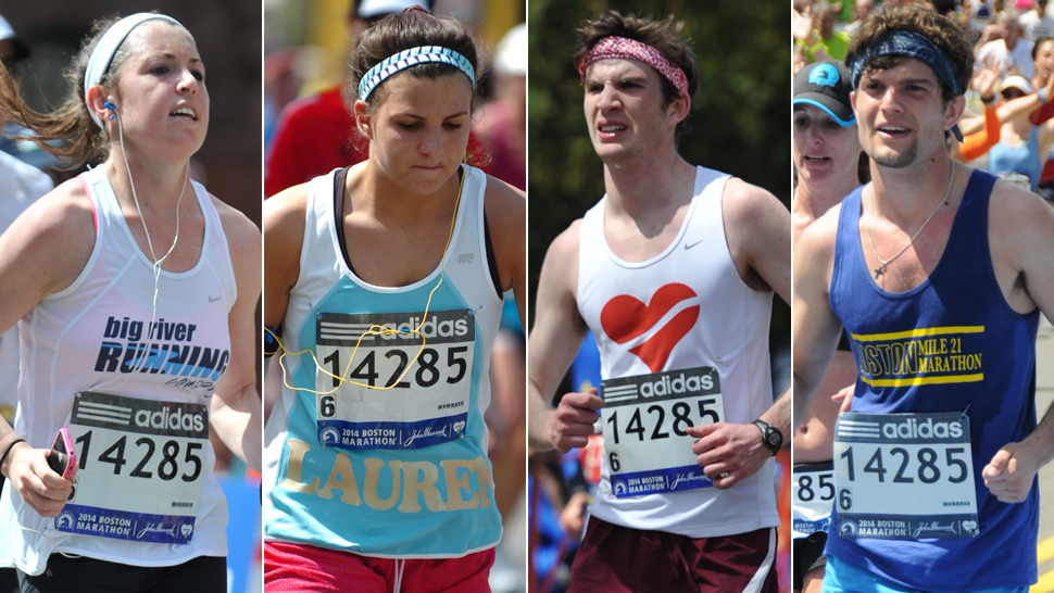 Bib Gate, runners using the same bib at the Boston Marathon photo credit: Marathon foto