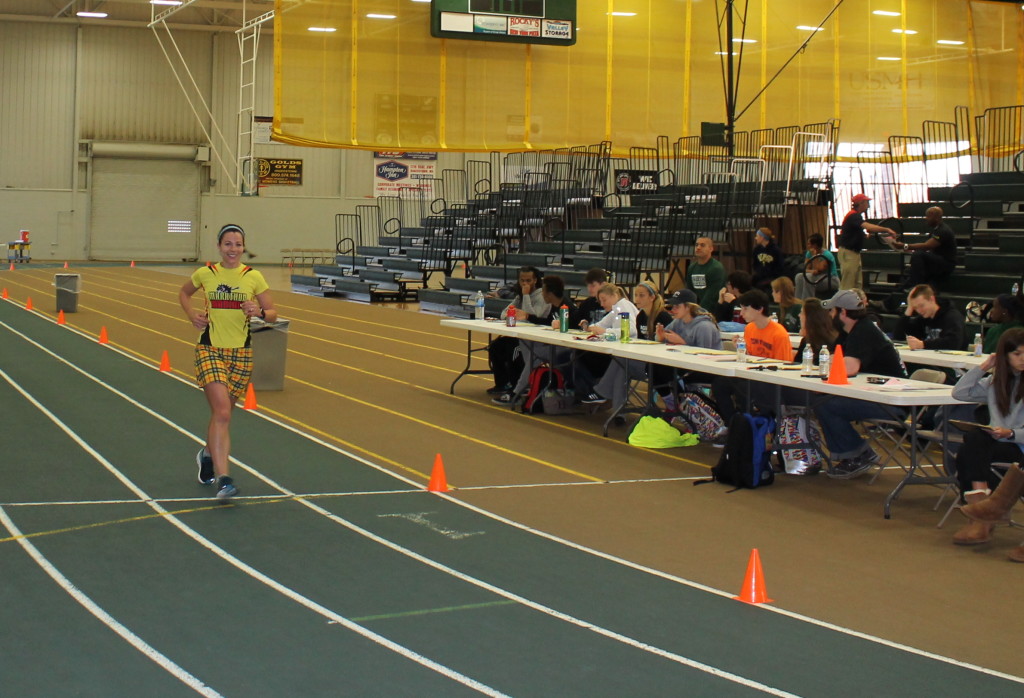 Just another lap at the Hawk Indoor Marathon and 50k.