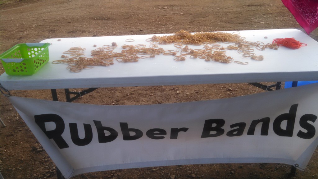 The famous rubber band table!