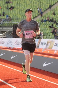 Greg running the Munich Marathon in Germany