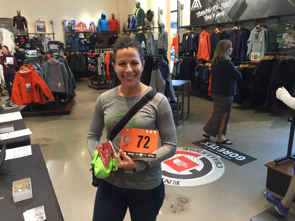 Packet Pickup at the North Face store