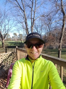 Judy Mick after completing 30 miles on her 30 year streak day.