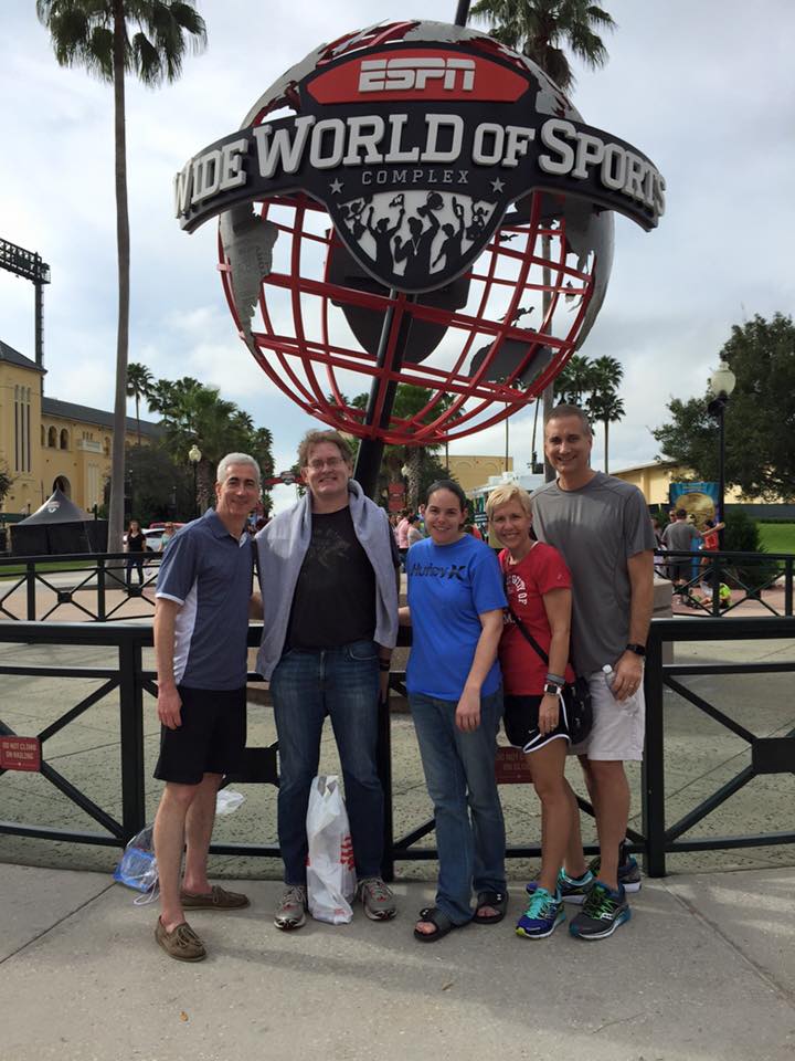 Mark with other MTA'ers at the Disney World Marathon