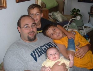After my daughter was born in 2006.  Around 400 lbs.