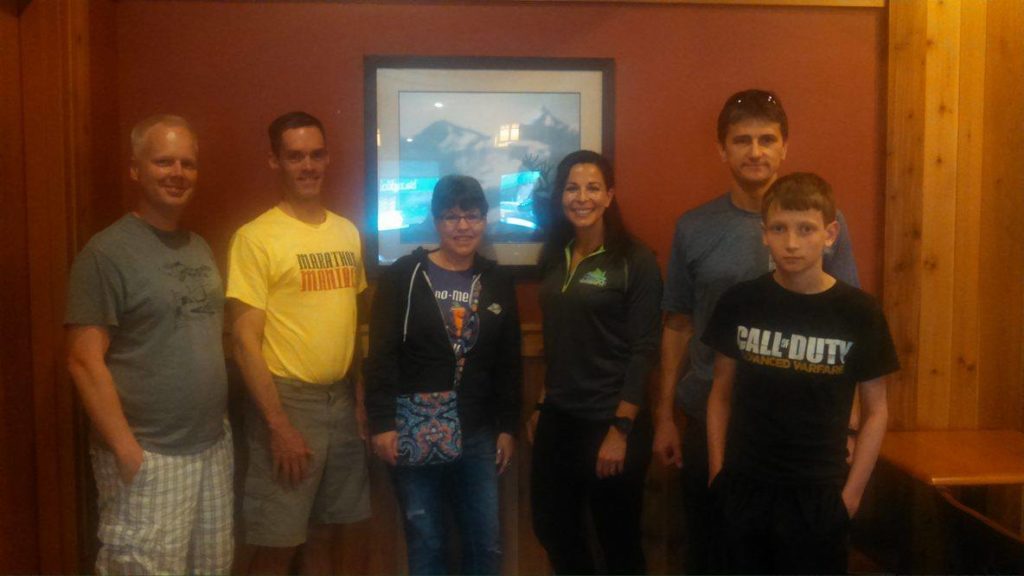 I held a MTA meet up at Caribou Coffee and got to see my coaching client Joellen- DC (4th marathon), Jason- local (1/2 marathon), Chris from MN (35th marathon), Steve & 12 year old son Jordan (running the 1/2 & 10k).