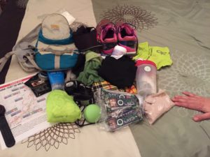 My race day kit prior to the North Face Endurance Challenge 50 Miler last year.  Click to enlarge
