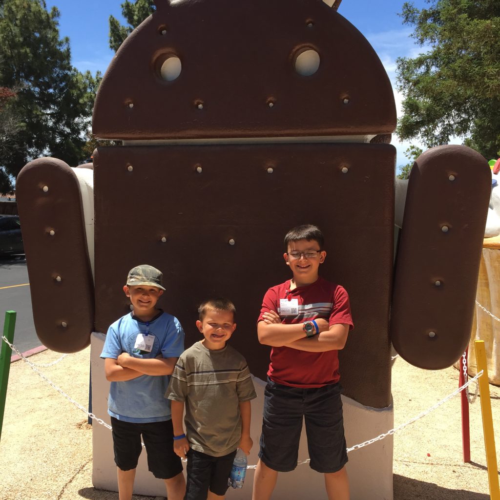 Kids were impressed with the Google campus as well
