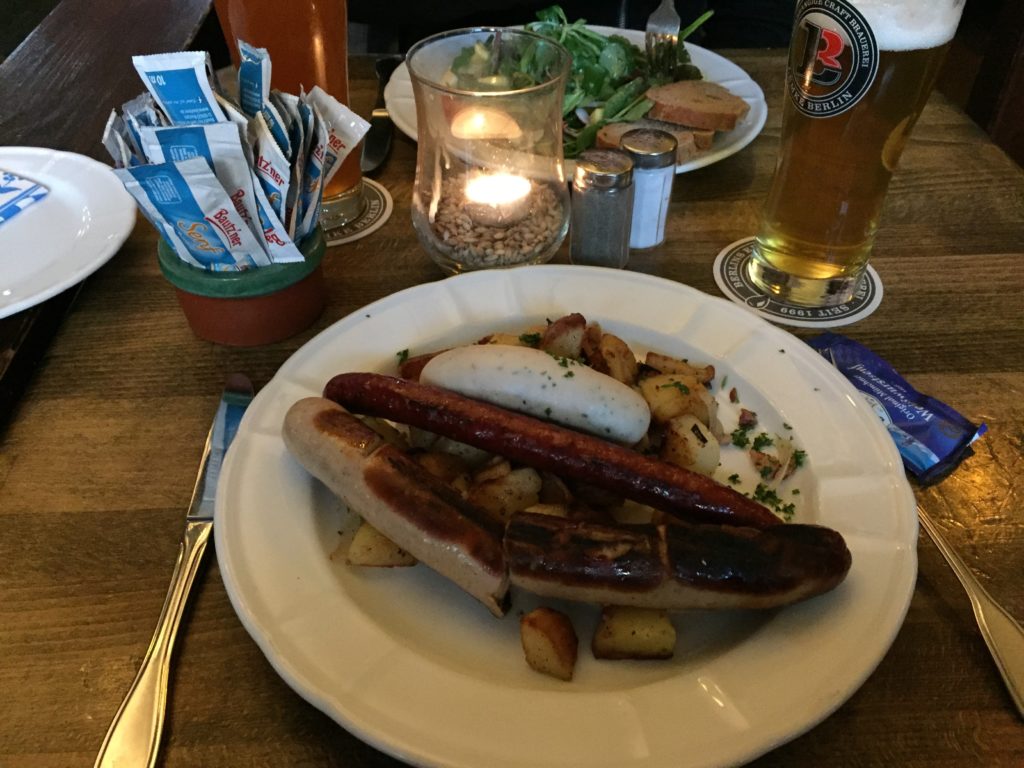 Trevor's post race dinner. When in Germany . . .