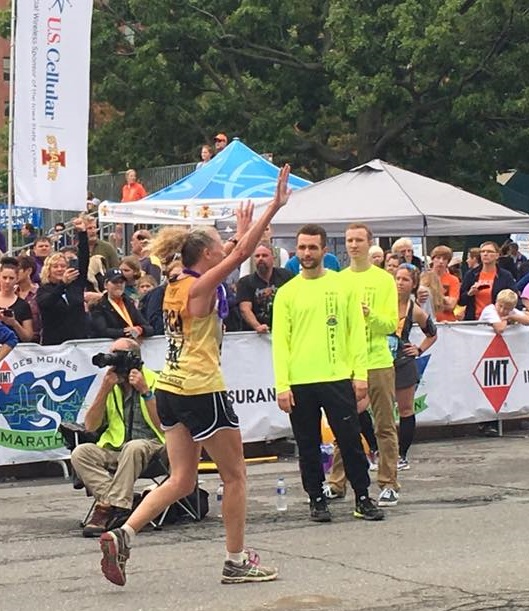 Kelly finishing your 50th marathon